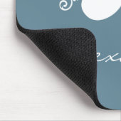 Faded Blue Butterfly Swirls Mousepad Muismat (Hoek)