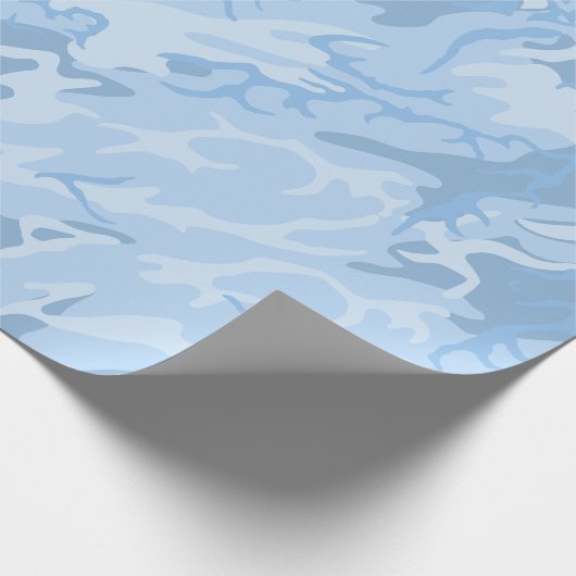 Faded Blue Camo Cadeaupapier (Hoek)