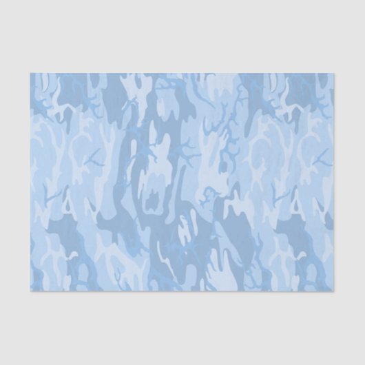 Faded Blue Camo Tissuepapier (Voorkant)