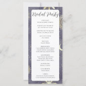 Faded Blue en Gold Celestial Wedding Programme (Achterkant)