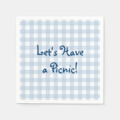Faded Blue Gingham Picnic Servetten (Voorkant)