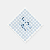 Faded Blue Gingham Picnic Servetten (Hoek)