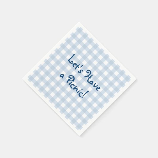 Faded Blue Gingham Picnic Servetten (Hoek)