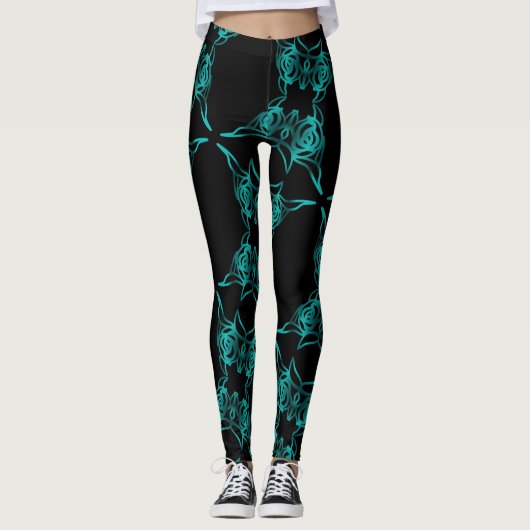 Faded Blue Hourglass Legging (Voorkant)