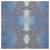 Faded Blue Paisley Stof (Swatch)