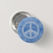 Faded Blue-vredesteken Ronde Button 3,2 Cm (Voorkant /achterkant)
