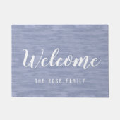 Faded Blue Welcome Doormat Deurmat (Voorkant)
