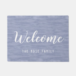 Faded Blue Welcome Doormat Deurmat
