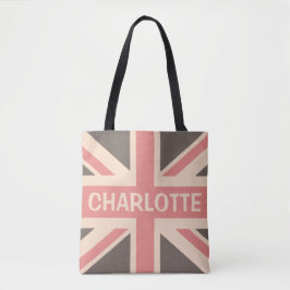 Faded Britse gepersonaliseerde Uniefaciliteit Tote Bag