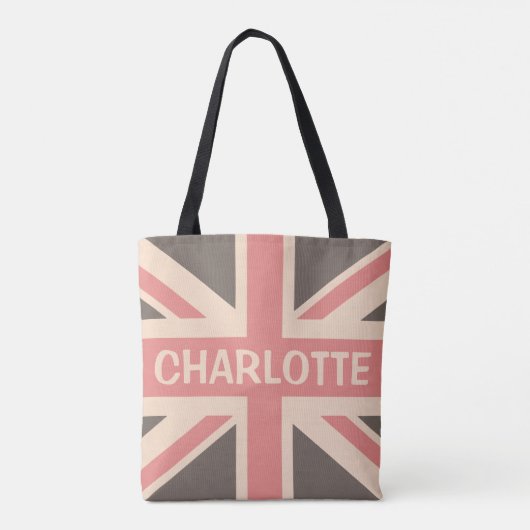 Faded Britse gepersonaliseerde Uniefaciliteit Tote Bag (Achterkant)