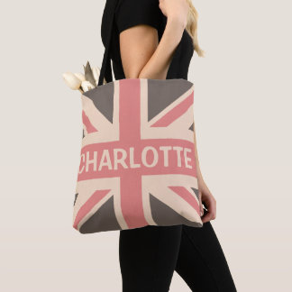 Faded Britse gepersonaliseerde Uniefaciliteit Tote Bag