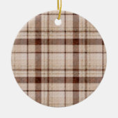 Faded bruine Tone Pset-kerstversiering Keramisch Ornament (Voorkant)