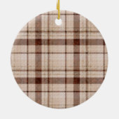 Faded bruine Tone Pset-kerstversiering Keramisch Ornament (Achterkant)