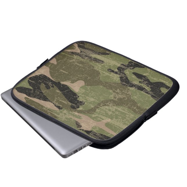 Faded Camo Laptop Sleeve (Voorkant onderkant)