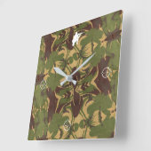 Faded Camo. Wees incognito! Vierkante Klok (Hoek)