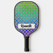 Faded cirkelraster door Kenneth Yoncich Pickleball Paddle (Voorkant)