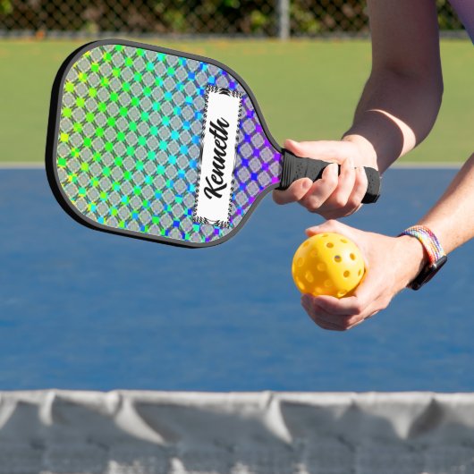 Faded cirkelraster door Kenneth Yoncich Pickleball Paddle (Insitu)