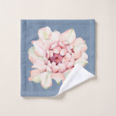 Faded Denim Blue en Waterverf Cactus Bad Handdoek (Wasdoekje)