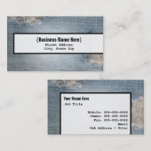 Faded Denim Blue Jean Geïnspireerd Visitekaartje (Voorkant / Achterkant)