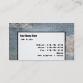 Faded Denim Blue Jean Geïnspireerd Visitekaartje (Achterkant)