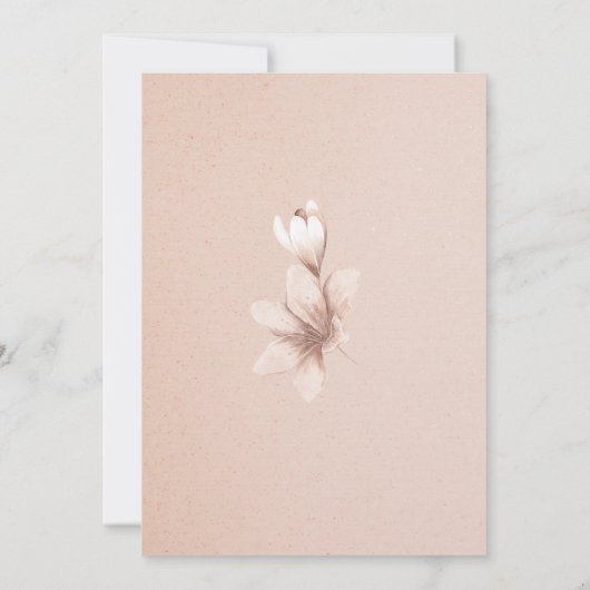 Faded denim & blush Bridal Shower Invitation Kaart (Achterkant)