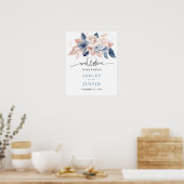 Faded denim en stijlvolle florale bruiloft poster (Keuken)