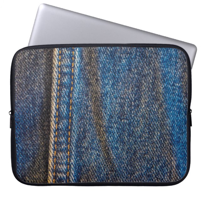 Faded Denim Laptop Sleeve (Voorkant)