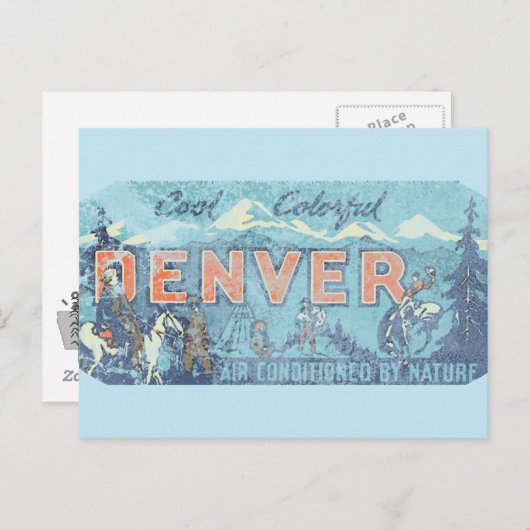 Faded Denver Briefkaart (Voorkant / Achterkant)