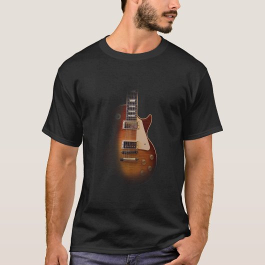Faded elektrische gitaar design t-shirt (Voorkant)