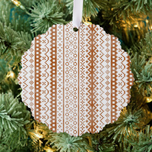 Faded Fair Isle Knit Waterverf Cabincore sinaasapp Ornament Kaart
