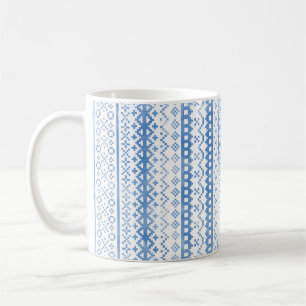 Faded Fair Isle Knitwear Waterverf Gezellige Cabin Koffiemok