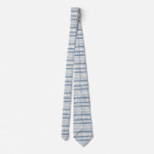Faded Fair Isle Waterverf Cabincore blauw crème Stropdas (Achterkant)