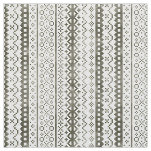 Faded Fair Isle Waterverf Cabincore zwart wit Stof