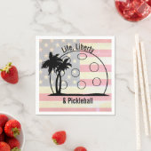 FADED FLAG Life Liberty & Pickleball Nederland Servet (Insitu)