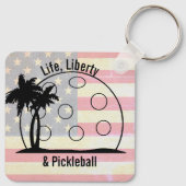 FADED FLAG Life Liberty & Pickleball Nederland Sleutelhanger (Achterkant)