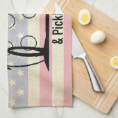 FADED FLAG Life Liberty & Pickleball Nederland Theedoek (Quarter Fold)