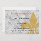 Faded Fleur de Lis Newspaper Crawfish Boil Invite Kaart (Achterkant)