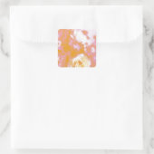 Faded Floral Arrangement Fotografie Vierkante Sticker (Tas)