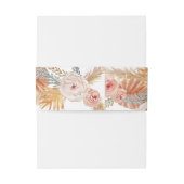 Faded Floral BOHO Pampas Grass Waterverf Greenery Uitnodigingen Wikkel (Achterkant Voorbeeld)
