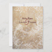 Faded Floral Wedding Invitation Kaart (Achterkant)