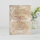 Faded Floral Wedding Invitation Kaart (Staand voorkant)