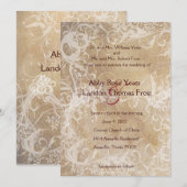 Faded Floral Wedding Invitation Kaart (Voorkant / Achterkant)