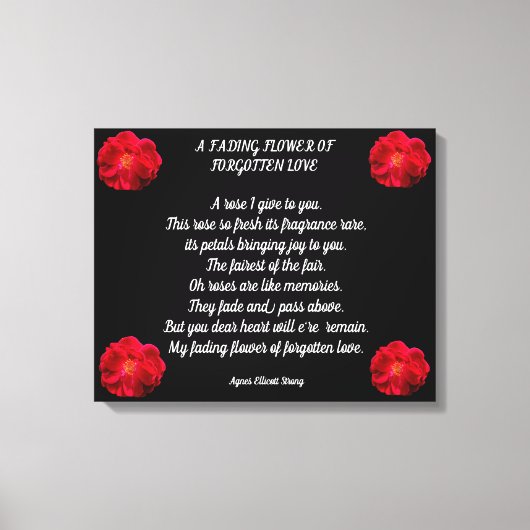 FADED FLOWER VERGETEN LOVE CANVAS PRINT (Voorkant)