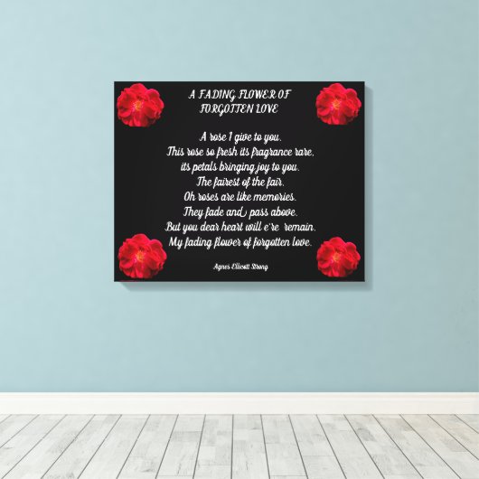 FADED FLOWER VERGETEN LOVE CANVAS PRINT (Insitu (Houten vloer))