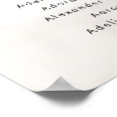 Faded Foto 6 Tafel Bruiloft Zitting Grafiek Teken Poster (Hoek)