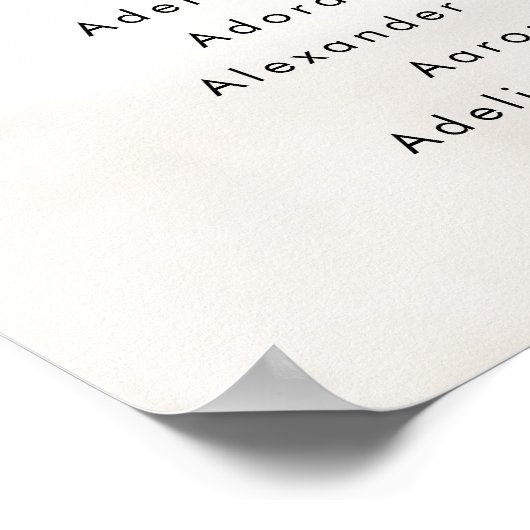 Faded Foto 6 Tafel Bruiloft Zitting Grafiek Teken Poster (Hoek)