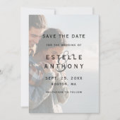 Faded foto Ampersand Wedding Save The Date (Voorkant)