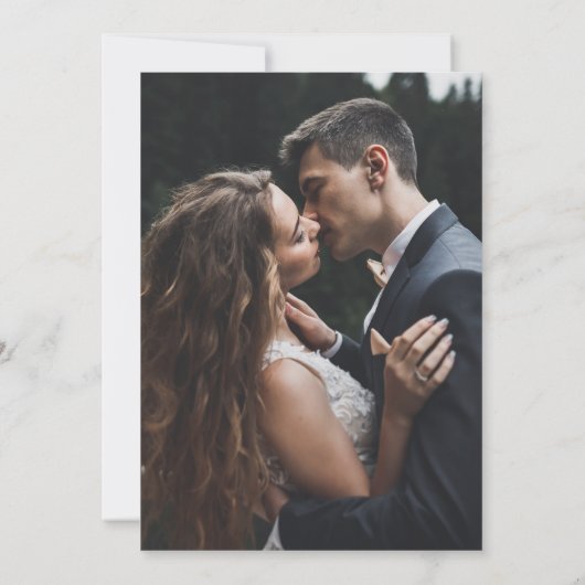 Faded foto Ampersand Wedding Save The Date (Achterkant)