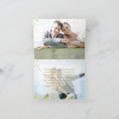 Faded foto Geometric Gold Weduwnaar Hartelijk dank Bedankkaart (Binnen)