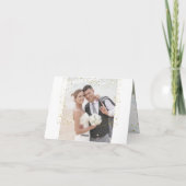 Faded foto Geometric Gold Weduwnaar Hartelijk dank Bedankkaart (Achterkant)